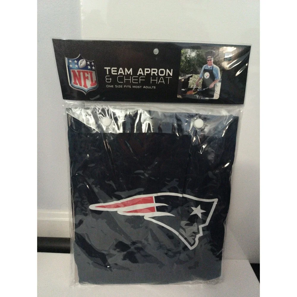 New England Patriots, NFL Team Apron & Chef Hat Fan 1 Size Fits Most Adults New